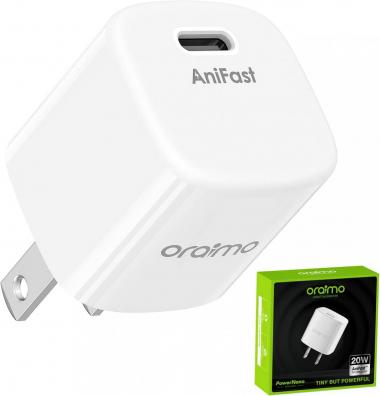 Oraimo 20W USB C Charger Fast Charger iPhone USB-C Wall Charger Adapter Power Delivery Compatible for iPhone SE 2022/13/13 Mini/13 Pro/13 Pro Max/12 Pro Max, Pixel 4/3, Galaxy S20 S10 S9, iPad