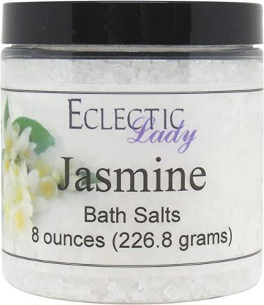 Jasmine Bath Salts by Eclectic Lady, 16 ounces