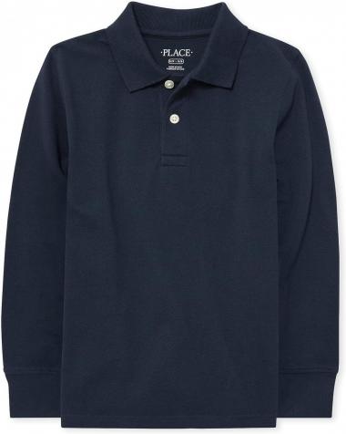 The Children'S Place Boys Long Sleeve Pique Polo