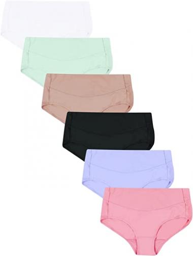 Hanes Women's Signature Smooth Microfiber Brief Underwear 6-Pack