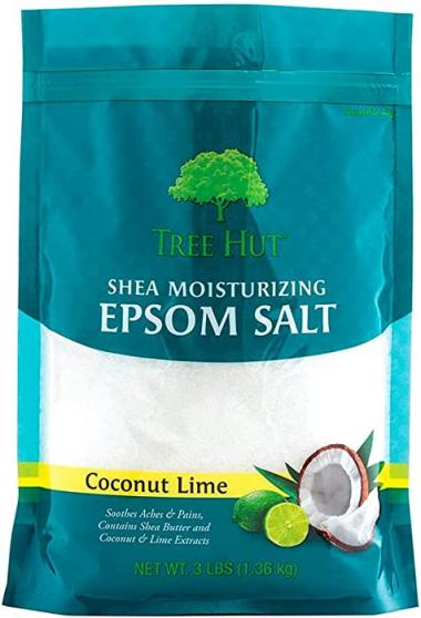 Tree Hut Shea Moisturizing Epsom Salt Coconut Lime, 3Ibs, Ultra Hydrating Epsom for Nourishing Essential Body Care