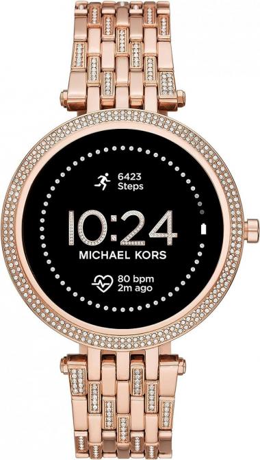 Michael Kors Women's Gen 5E 43mm Stainless Steel Touchscreen Smartwatch with Fitness Tracker, Heart Rate, Contactless Payments, and Smartphone Notifications.