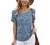 Feiersi Women's Summer Floral Tunic Tops Casual Blouse Short Sleeve Buttons Up T-Shirts