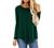 HIYIYEZI Fall Tops for Women Long Sleeve Side Split Casual Loose Tunic Top