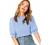 SheIn Women's Puff Sleeve Casual Solid Top Pullover Keyhole Back Blouse