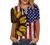 Women Button Neckline T Shirts Fashion Casual Trendy Printed Henley Tee Shirt Short Sleeve Cute Summer Tops Tunic