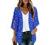 Women's Floral Print Puff Sleeve Kimono Cardigan Loose Cover Up Casual Blouse Tops