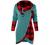 Womens Long Sleeve Cowl Neck Buttons Splicing Tunic Tops Casual Plaid Side Split Irregular Hem Pullover Spring Blouses