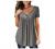 Women's V-Neck Henley T Shirt Flowy Pleated Tunic Blouse Summer Tops Floral Solid Button Down Short Sleeve Tee Shirts