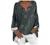 Womens Cotton Linen Shirts Plus Size Tops Trendy Printed Roll Sleeve T-Shirt V-Neck Loose High Low Flowy Blouse Tunics