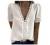 Womens Summer Long Sleeve V Neck Chiffon T Shirts Vintage Lace Pom Pom Blouses Office Work Tops Casual Flowy Tunics