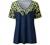 SNKSDGM Women's Summer Short Sleeve V Neck T Shirts Casual Floral Print Blouses Tee Shirt Loose Fit Tunic Tops for Women