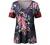 SNKSDGM Women's Summer Short Sleeve V Neck T Shirts Casual Floral Print Blouses Tee Shirt Loose Fit Tunic Tops for Women