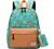 Mairle Little Kids Backpack Preschool Kindergarten School Bag for Boys and Girls with Chest Strap, Forest Animals Print,Green/White