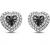 Jewelili 1/4 CTTW Diamond Stud Earrings in Sterling Silver. Choose from Heart, Cushion, or Round shape and Black, Blue, or White Diamonds.