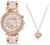 Michael Kors Parker Stainless Steel Watch With Glitz Accents