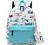 Mairle Little Kids Backpack Preschool Kindergarten School Bag for Boys and Girls with Chest Strap, Forest Animals Print,Green/White