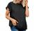 Womens Tops Dressy Casual Chiffon Blouses V Neck 3/4 Sleeve Summer Cute Swiss Dot Flowy T Shirts Loose Pom Pom Blouses