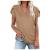 Smooto 2022 Women Summer Blouses Casual V-Neck Short Sleeve T-Shirt Oversized Blouse Women Basic Tee Tops