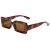 SOJOS Retro 90s Nude Rectangle Sunglasses For Women Trendy Chunky Glasses Pebble SJ2160