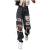 MASZONE High Waisted Jeans for Women Y2K Fashion Wide Leg Denim Pants Loose Back Butterfly Print Straight Trousers Jeans