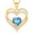 CDE Heart Necklaces for Women Gold-Plated 925 Sterling Silver Birthstone Pendant Necklace Birthday Jewelry Gifts for Women Girls Her Sister Friends