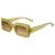 SOJOS Retro 90s Nude Rectangle Sunglasses For Women Trendy Chunky Glasses Pebble SJ2160