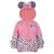 Disney Girl's Minnie Mouse Print Hooded Puffer Jacket with Ears and Bow