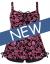 Septangle Women Plus Size Bathing Suits Paisley Print Two Piece Swimsuit Tankini Swimwear