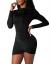 BORIFLORS Women's Sexy Wrap Front Long Sleeve Ruched Bodycon Mini Club Dress