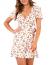 Relipop Summer Women Short Sleeve Print Dress V Neck Casual Short Dresses