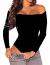 Ancapelion Women’s Off Shoulder Short Sleeve Bodysuit Sexy Stretchy Bodycon Top