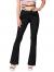 WDIRARA Women's Cut Out Wide Leg Flare Pants High Waist Stretch Self Tie Solid Long Pants