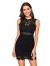 Verdusa Women's Sleeveless Scalloped Hem Fitted Floral Lace Bodycon Dress