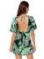 Floerns Women's Ditsy Floral Plunge Neck Knot Front A Line Short Dress