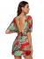 Floerns Women's Ditsy Floral Plunge Neck Knot Front A Line Short Dress