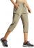 Libin Women's Cargo Hiking Pants Lightweight Quick Dry Capri Pants Athletic Workout Casual Outdoor Zipper Pockets