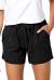 NEYOUQE Womens Cotton Linen Casual Summer Elastic Waist Comfy Shorts with Pocket