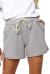 NEYOUQE Womens Cotton Linen Casual Summer Elastic Waist Comfy Shorts with Pocket