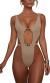 YT couple Women Sexy Deep V-Neck Strappy Cut Out Swimsuit Girl One Piece Sleeveless Backless Thong Monokini Bathing Suit