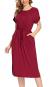 Simier Fariry Women's Hide Belly Blouson Knee Length Dress with Pockets