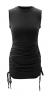 HZSONNE Women's Bodycon Mini Party Dress Sleeveless Ruched Tank Dress Drawstring Side Lace Up Sexy Dress