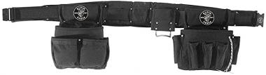 Klein Tools 5710L Electrician's Powerline Padded Tool Belt and Tool Pouch Combo, Large, 4-Piece