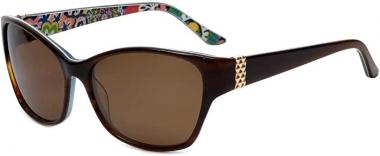 Vera Bradley Designer Polarized Sunglasses Marsha-RIO in Brown 56mm