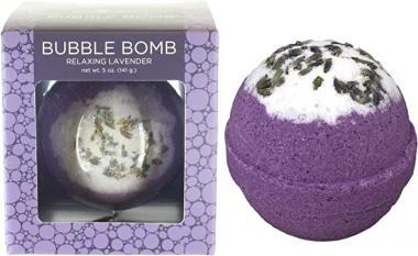 Relaxing Lavender Bubble Bath Bomb by Two Sisters Spa. Large 99% Natural Fizzy for Women, Teens and Kids. Moisturizes Dry Sensitive Skin. Releases Color, Scent, and Bubbles. Handmade in USA