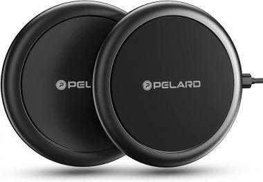 Wireless Charger, PELARD [2 Pack] 15W Max Fast Wireless Charging Pad for iPhone Apple Products, Charging Pad for Multiple Devices LG Pixel AirPods Pro (NO QC Adapter)