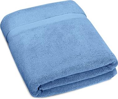 Amazon Brand – Pinzon Heavyweight Luxury Cotton Large Towel Bath Sheet - 70 x 40 Inch, Marine