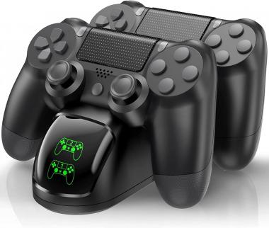 PS4 Controller Charger Dock Station, PS4 Controller Charger Station for Playstation 4 Controller, PS4 Remote Charging Station with Fast-Charging Port, Replacement for Playstation 4 Controller Charger