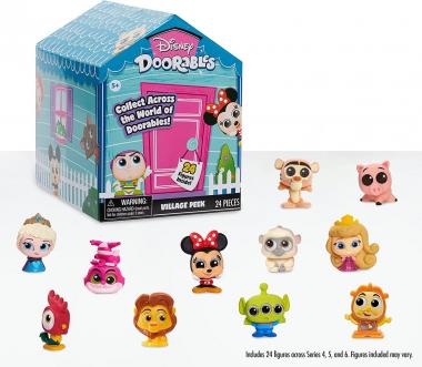 Disney Doorables Village Peek Pack, Series 5 and 6, Includes 24 Figures, Styles May Vary, Amazon Exclusive, by Just Play