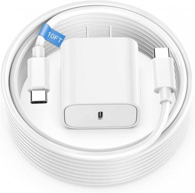 iPad Pro Charger with iPad Charger Cord 10ft Apple Certified, 20W iPad Charger Fast Charging,iPad Air Charger USB C Fast Charger Block for iPad Pro 12.9/11 inch 2021/2020/2018,iPad Air 5/4,iPad Mini 6